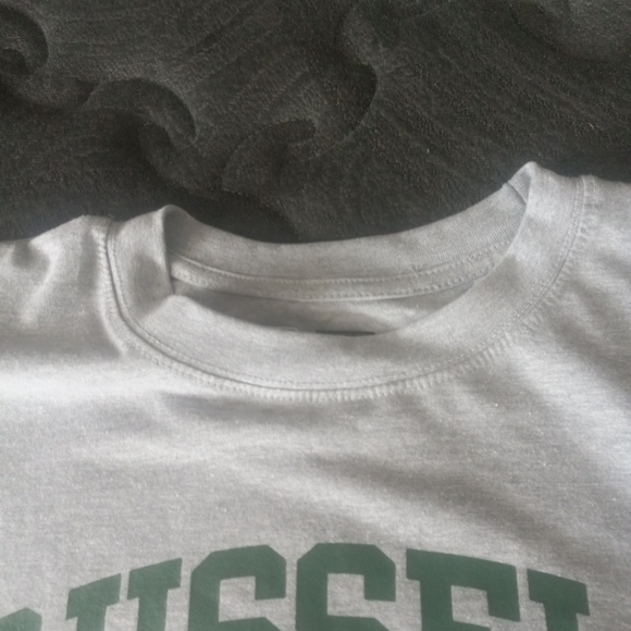 Russell Athletic Mens Size 2XL Russell Athletic Grey And Green Logo Crew Neck T - Picture 3 of 5